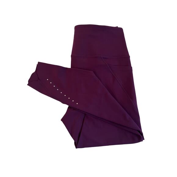 Danskin High Rise Brushed Athletic Leggings -Bright Plum (Size L) - Picture 7 of 7